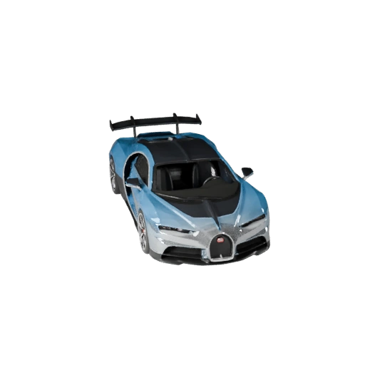 Низкополигональный гиперкар в стиле бугатти 3D модель для Unity &