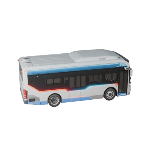 3D модель футуристического автобуса для Blender - готовый к рендерингу ассет