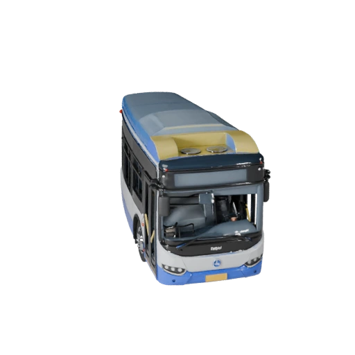 3D модель городского автобуса для Blender и игр - PBR ресурс