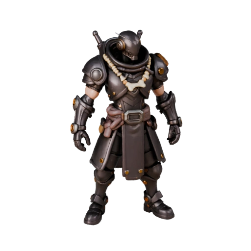 Киберпанк-торговец NPC в броне - Персонаж с ригом