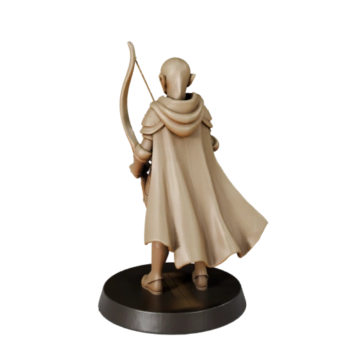 High Poly Elf Ranger Miniature | Pro Render Detail Asset