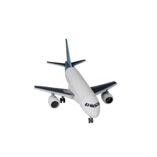 Высокополигональный пассажирский самолет в стиле airbus 3D модель для