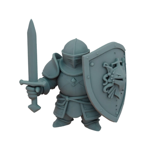 Средневековый паладин миниатюра STL - Исследование