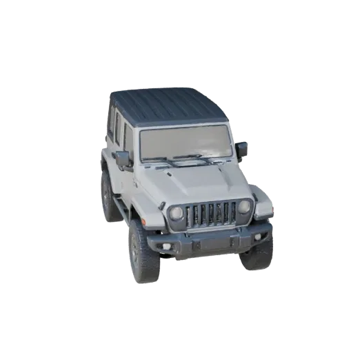 3D модель Off Road Suv, вид в три четверти из игрового окна, готовый для Unity ассет транспортного средства с вертикальными п
