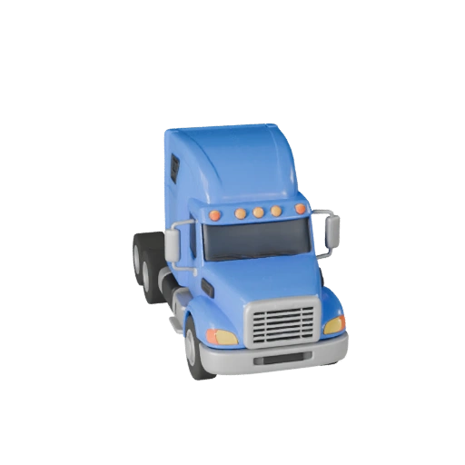 Мультяшный полуприцеп 3D модель для стилизованных игр, PBR-ресурс (Legacy)