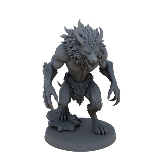 Темное фэнтези Оборотень с шипами Миниатюра STL