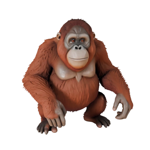 3D модель орангутана для Unity - Готовый игровой ассет, FBX | Бесплатно