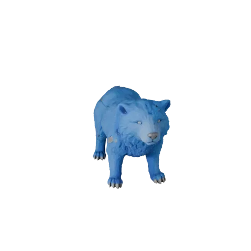 Низкополигональная 3D-модель Русской голубой кошки, вид сбоку в игровой камере, низкополигональный ассет животного с детализа