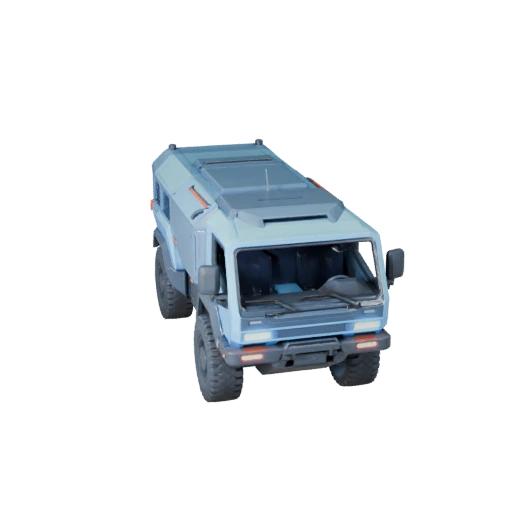 Научно-фантастический грузовик 3D модель для Blender и игр - Реалистичный PBR