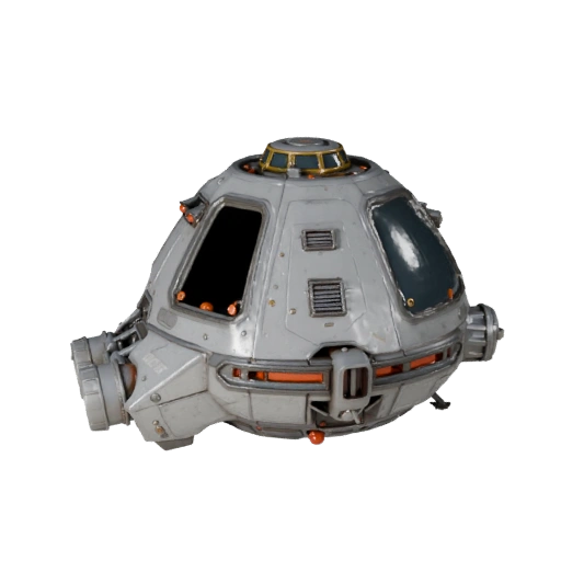 Готовая к игре капсула экипажа 3D модель для игр в реальном времени - PBR