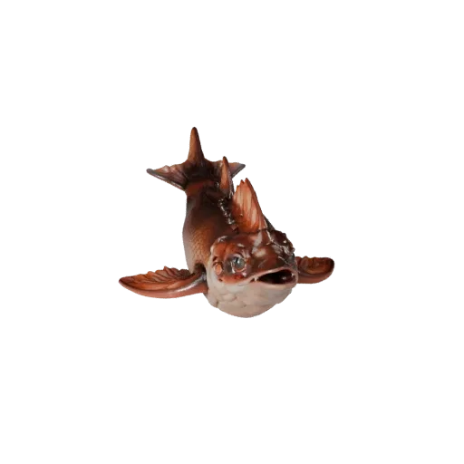 3D модель кальмара, вид сбоку, рендер дикой природы, готовый для Blender ассет животного с подводной реакцией кожи, толщиной