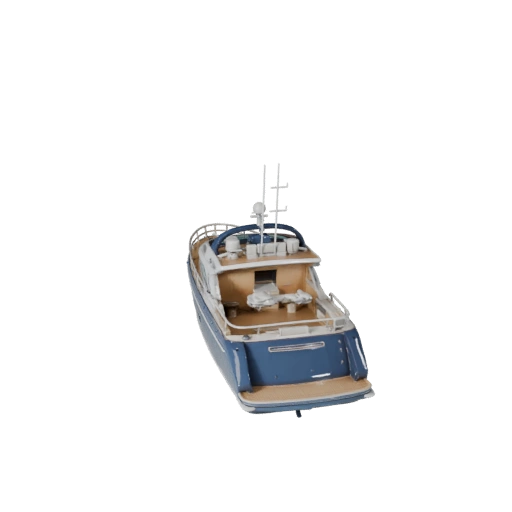 3D модель яхты для Blender и игр - Реалистичный PBR ассет