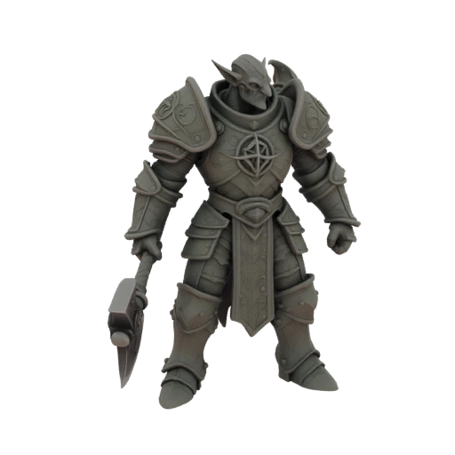 Миниатюра колдуна-тифлинга в стиле темного фэнтези STL