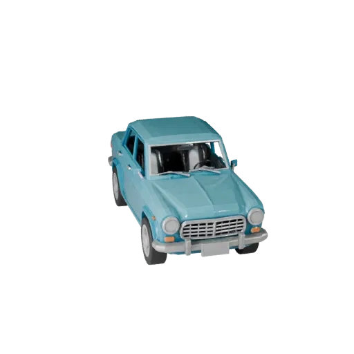 Низкополигональный классический автомобиль 3D модель для игр Unity и Unreal