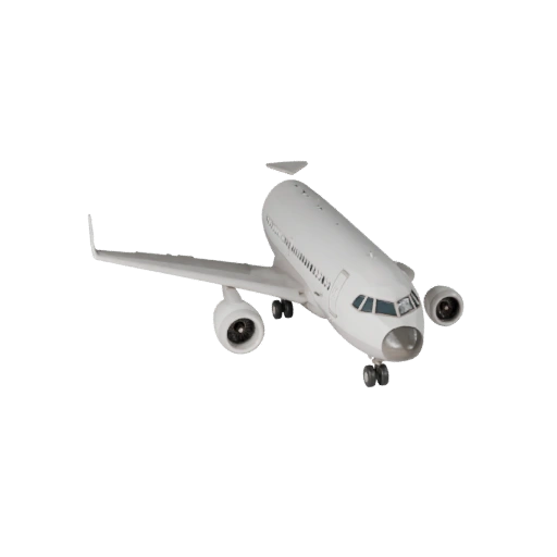 3D модель пассажирского самолета для Blender и игр -