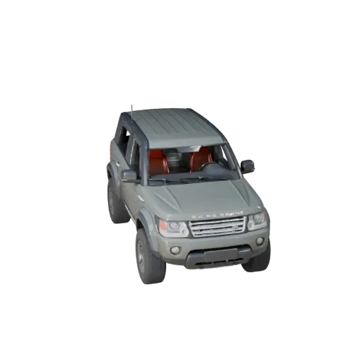 3D-модель внедорожника для бездорожья Land Off Road Suv, трехчетвертной студийный вид, готовый к анимации транспортный актив