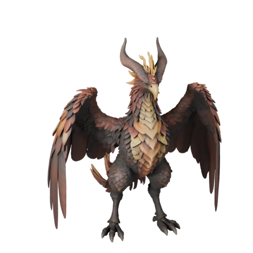 3D модель Феникса для Unity - Готовый игровой ассет, FBX | Бесплатно