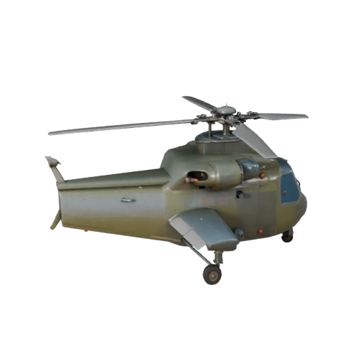 Высокополигональная 3D модель атакующего вертолета в стиле apache для