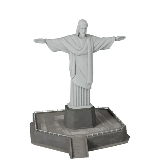 نموذج ثلاثي الأبعاد للمسيح الفادي - أصل واقعي للتصور المعماري