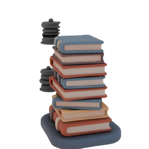 Печатаемая 3D-модель Уютной стопки книг, изометрический рендер STL, показывающий керамические, узнаваемые повседневные формы.