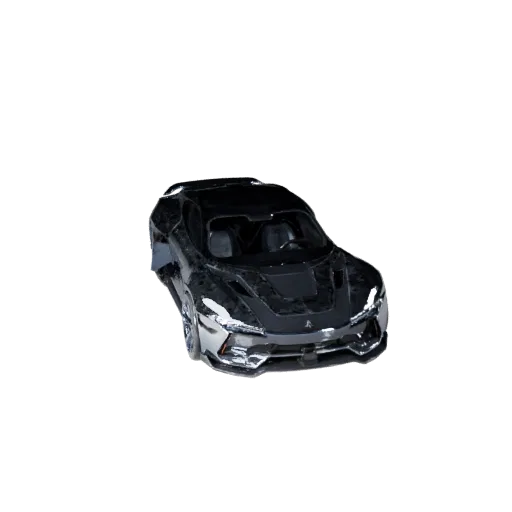 3D-модель футуристичного автомобиля, вид в студии в три четверти, готовый для Blender ресурс транспортного средства с футурис