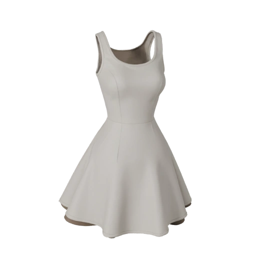 Web Ready Mini Dress 3D Asset for AR Browser Pages