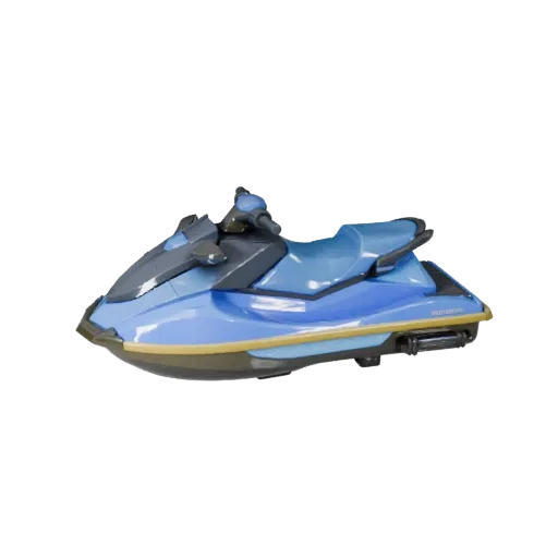 Печатаемая 3D-модель гидроцикла STL, изометрический вид, готовый к печати объект транспортного средства с формой корпуса, ком