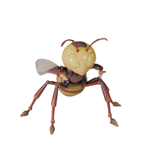 Мультяшная оса 3D модель - Стилизованный ассет для анимации | Бесплатно