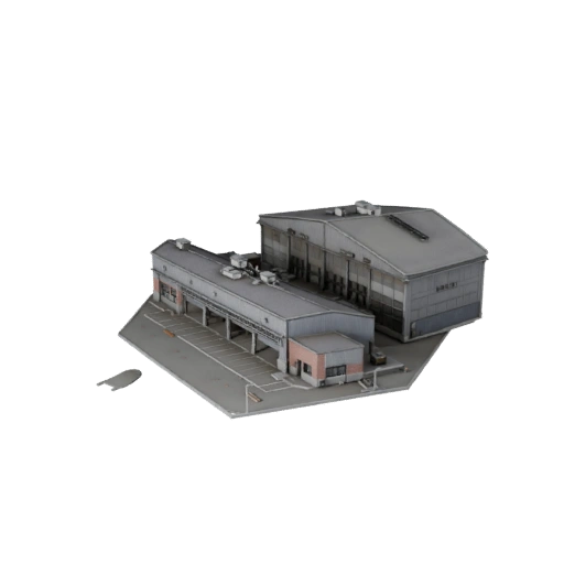Modello 3D Hangar per Aeromobili - Asset Realistico per Archviz