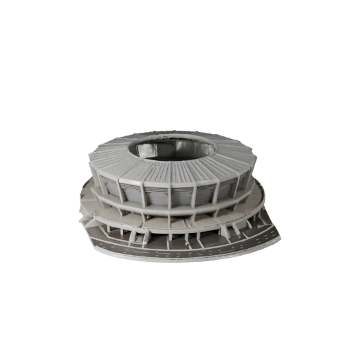 Low Poly Stadium Exterior 3D Model for Realtime Game Asset