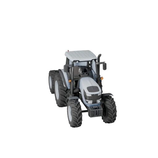 3D модель сельскохозяйственного трактора для Unity - Низкополигональный игровой ассет