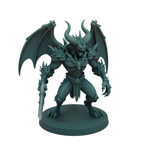Мрачно-тёмный демон босс миниатюра STL