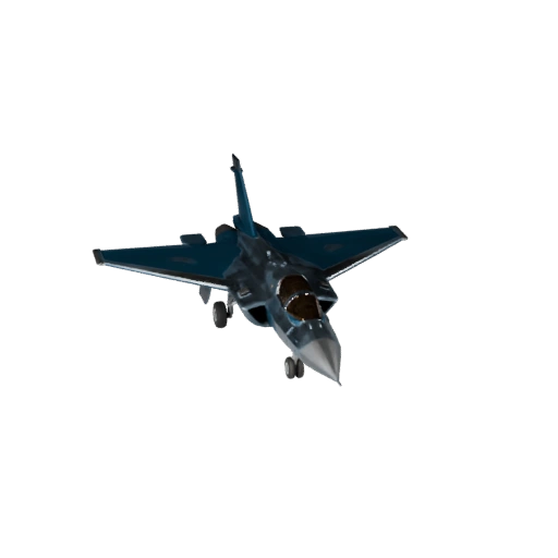 Modelo 3D de Caça a Jato Baixo Poli para Jogos Unity e Unreal