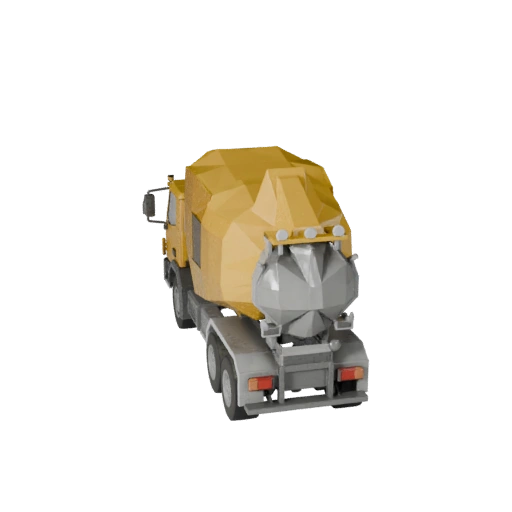 شاحنة خلاطة أسمنت منخفضة المضلع ثلاثية الأبعاد لـ Unity و Unreal (Legacy)