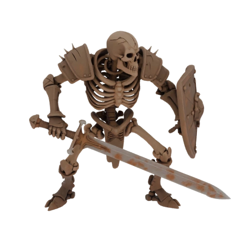 Набор STL Воин-скелет в стиле темного фэнтези