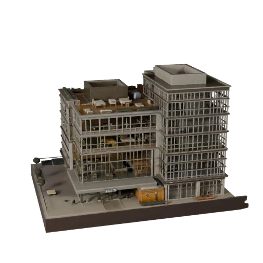 Высокополигональная 3D модель офиса-коворкинга для Архитектурной визуализации