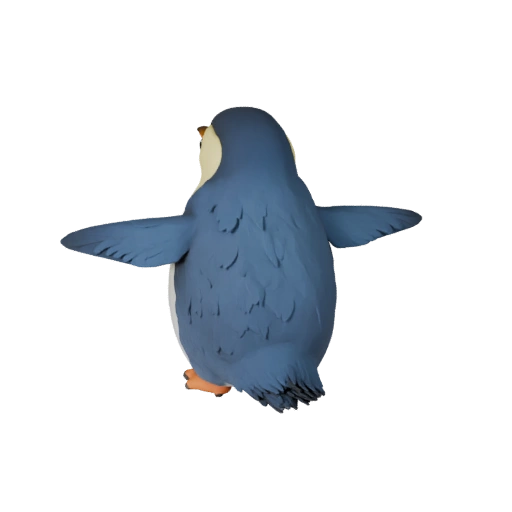 Мультяшный пингвин 3D модель - Стилизованный ассет для анимации | PBR