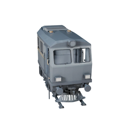 Низкополигональный паровоз 3D модель для Unity и Unreal
