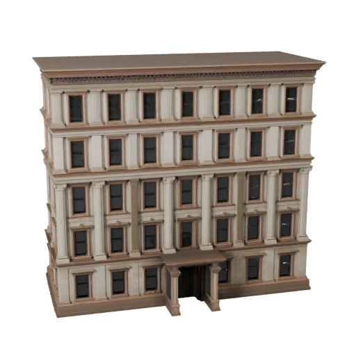 Modello 3D Facciata Classica per Unreal - Asset Realtime