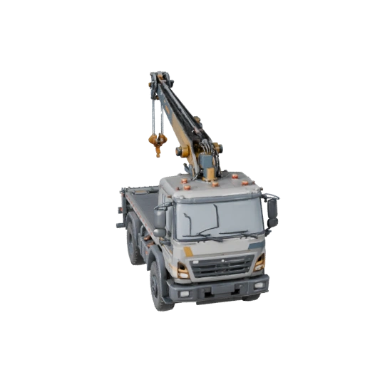 3D модель автокрана для Blender и игр - реалистичный PBR