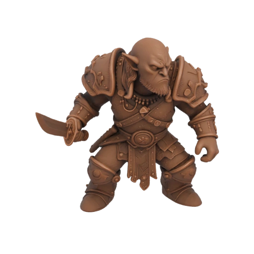 Фэнтези Гоблин Берсерк Миниатюра STL