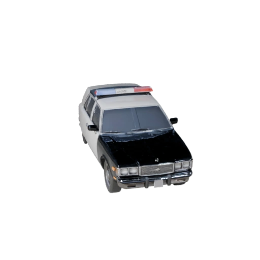 Высокополигональный винтажный полицейский автомобиль 3D модель для студийных рендеров