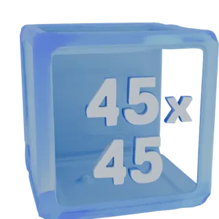 3D модель объемного фона для террариума размером 45x45 см с текстурой камня и прозрачными участками.