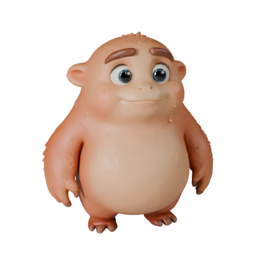 Мультяшный тритон 3D модель - Стилизованный ассет для анимации | Бесплатно