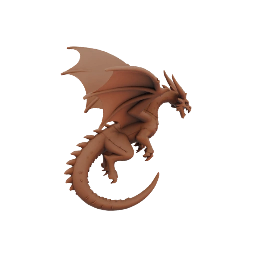 Фэнтези Древний Дракон Босс Миниатюра STL - Прыгающая