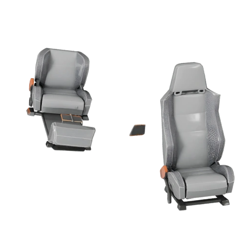 نموذج ثلاثي الأبعاد لمقعد سيارة منخفض المضلع لـ Unity & Unreal PBR Asset