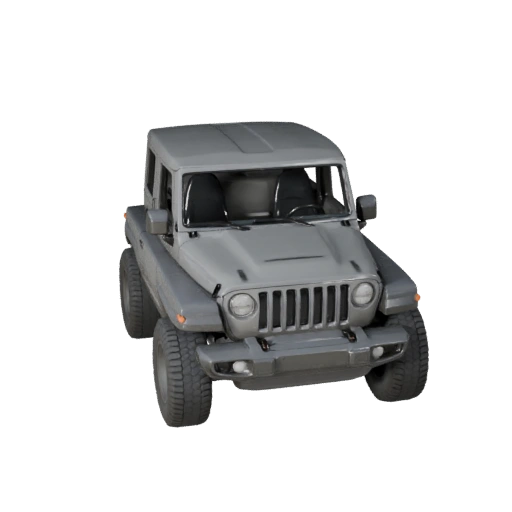 3D модель джип внедорожник в стиле внедорожника для Blender и игр