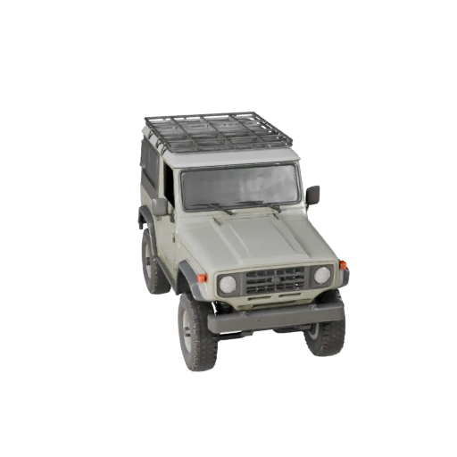 Винтажный внедорожник 3D модель для Blender и игр - PBR