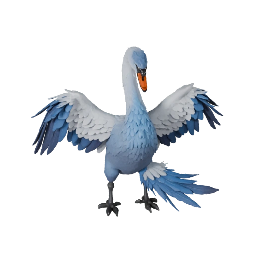 Реалистичный лебедь 3D модель - Rigged PBR Asset для игр | Royalty-Free