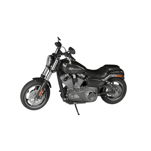 Круизер мотоцикл в стиле харлей 3D модель для Unity
